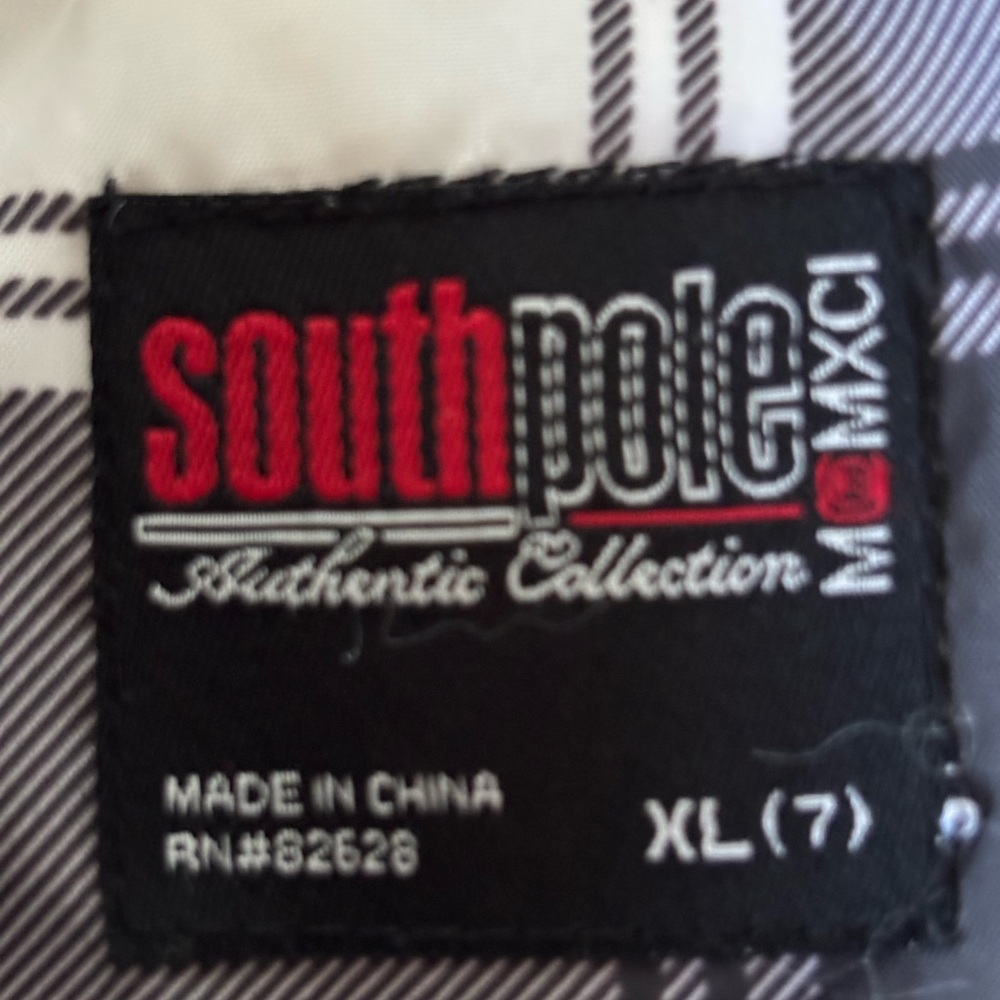 South Pole Black and White Plaid Jacket Size XL (7) - Picture 2 of 16